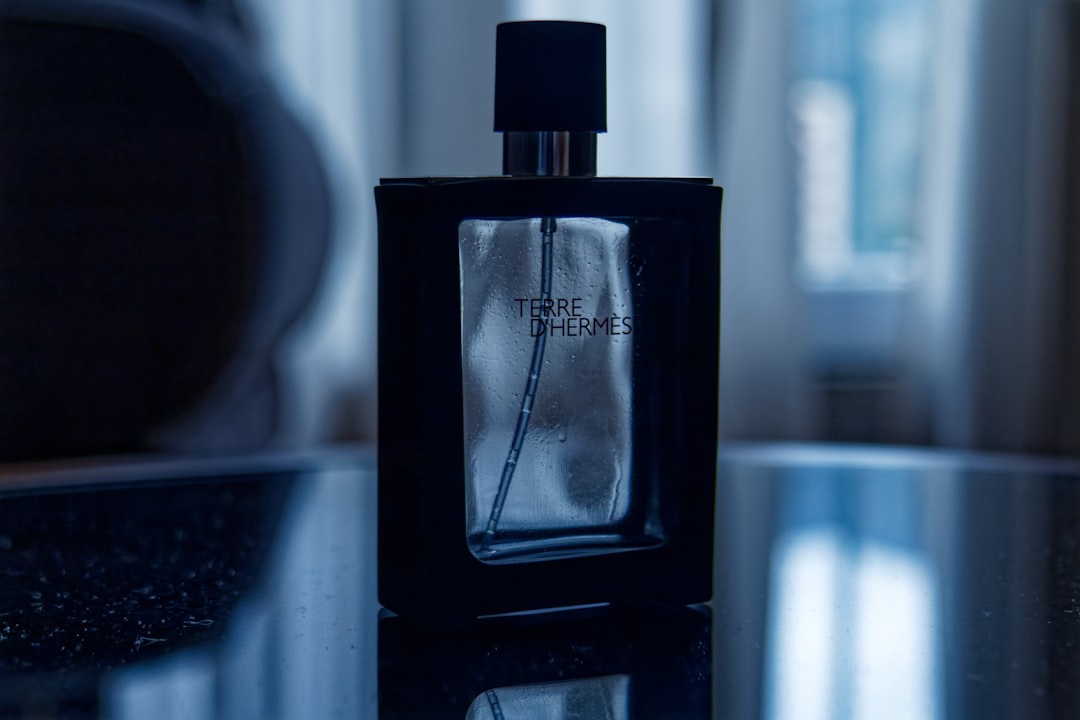 Citrus-themed perfume set with leaf accents